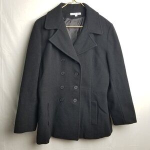 Jason Kole black wool Peacoat